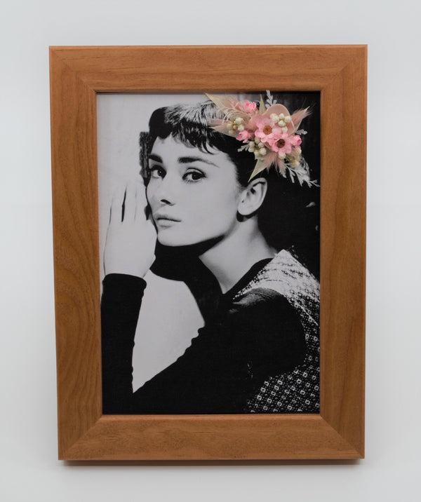 Cadre floral - Audrey Hepburn